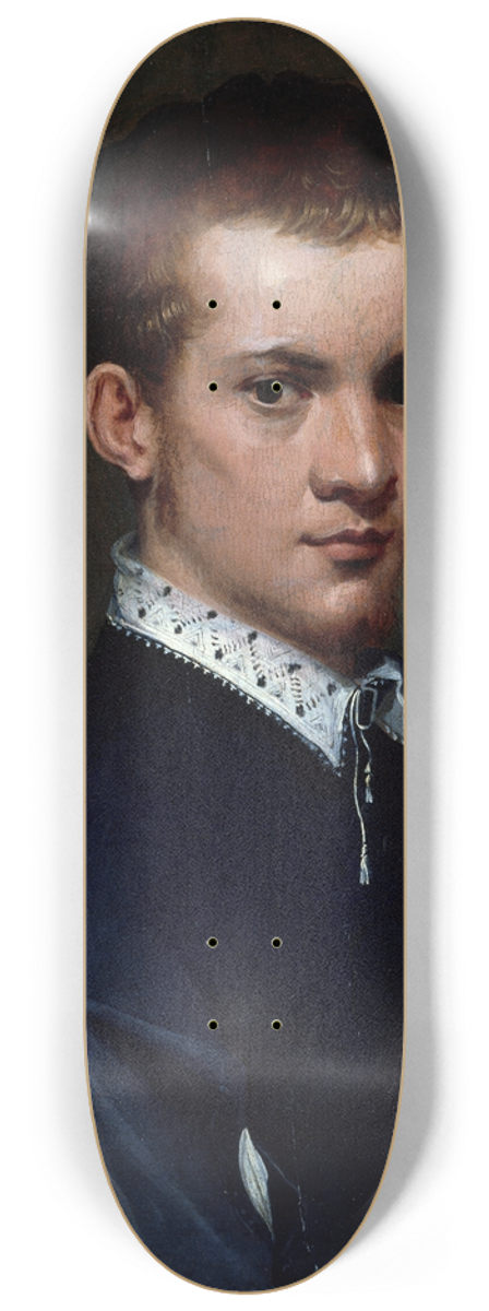 Francesco de' Rossi - Portrait of a Young Man 8.25 inch art skate deck