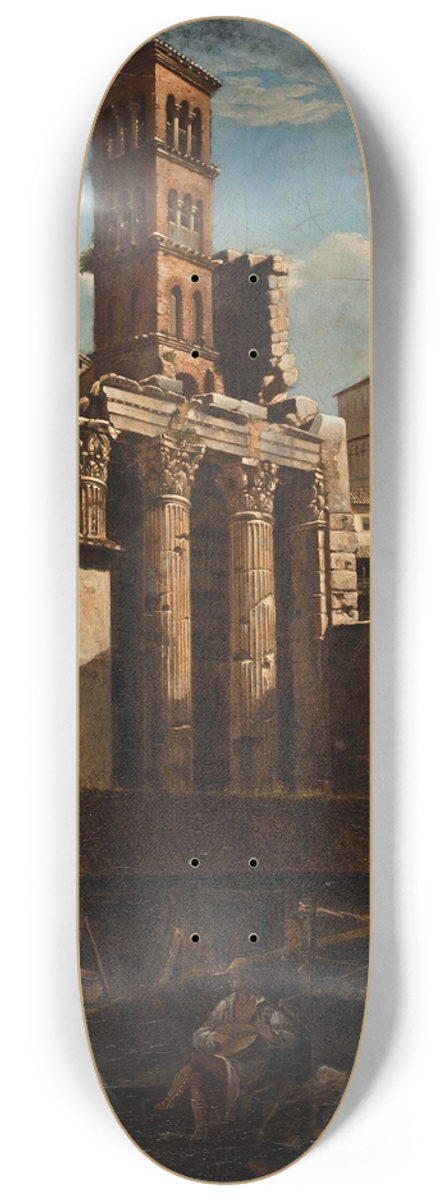 Francesco Diofebi - The Ruined Temple Of Mars Ultor, Rome 8.25 inch art skate deck