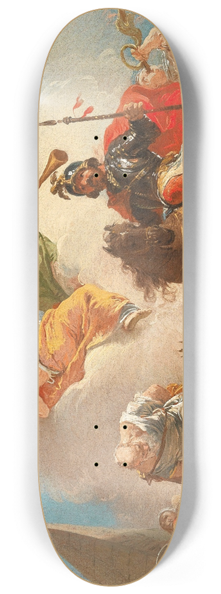 Francesco Fontebasso - The triumph of a condottiere; a bozzetto for a ceiling decoration 8.25 inch art skate deck
