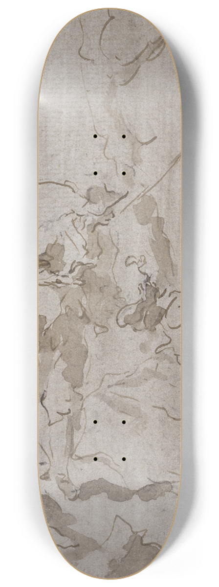 Francesco Guardi - Elegant couple 8.25 inch art skate deck