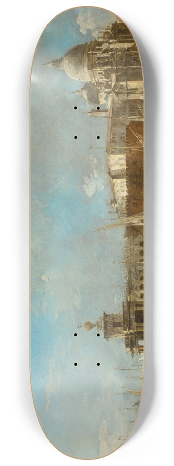 Francesco Guardi - Santa Maria della Salute and the Dogana, Venice 8.25 inch art skate deck