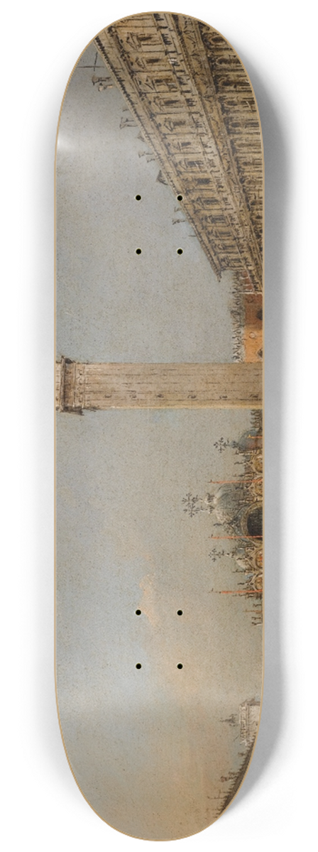 Francesco Guardi - The Piazza San Marco With The Basilica And Campanile 8.25 inch art skate deck