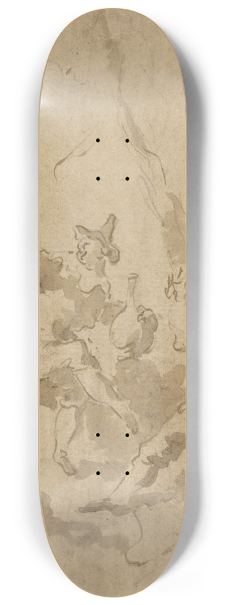 Francesco Guardi - Two drinking men 8.25 inch art skate deck