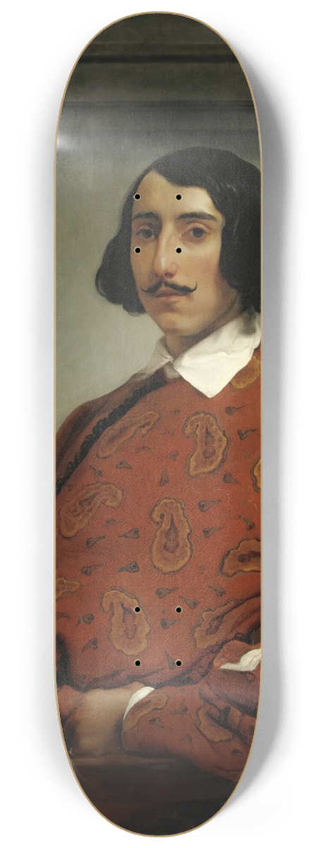 Francesco Hayez - Portrait of a Gentleman (Duca Manolo Nuez Falc) 8.25 inch art skate deck