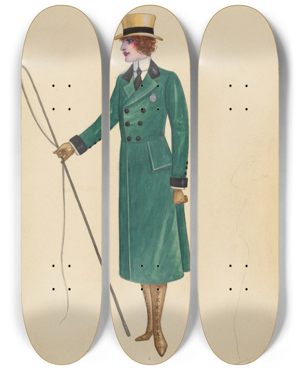 Triptych art skateboard deck of Will R Barnes Hacks_2 by Will R Barnes (1939)