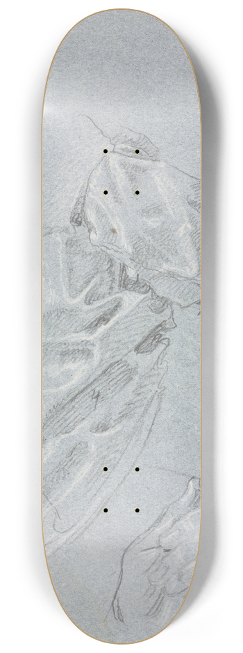 Francesco Lorenzi - Drapery study with left hand 8.25 inch art skate deck
