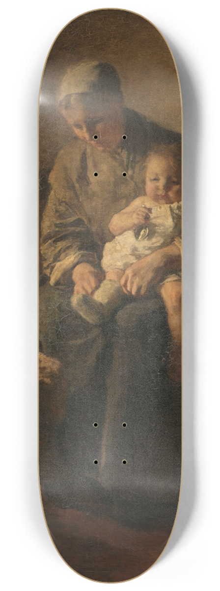Albert Neuhuys - A Mother with her Child 8.25 inch art skate deck