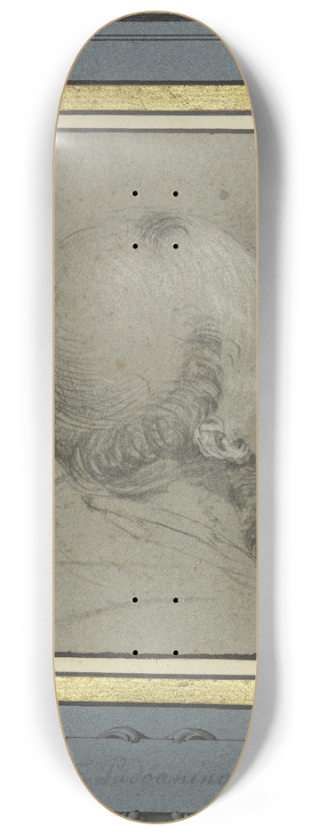 Francesco Padovanino - Mnchskopf im verlorenen Profil nach rechts, in die Hhe blickend 8.25 inch art skate deck