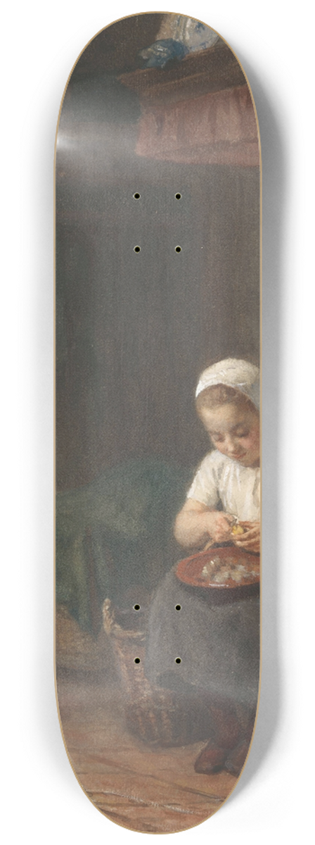 Albert Neuhuys - Het aardappelschilstertje 8.25 inch art skate deck