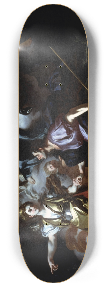 Francesco Solimena - The Royal Hunt of Dido and Aeneas 8.25 inch art skate deck