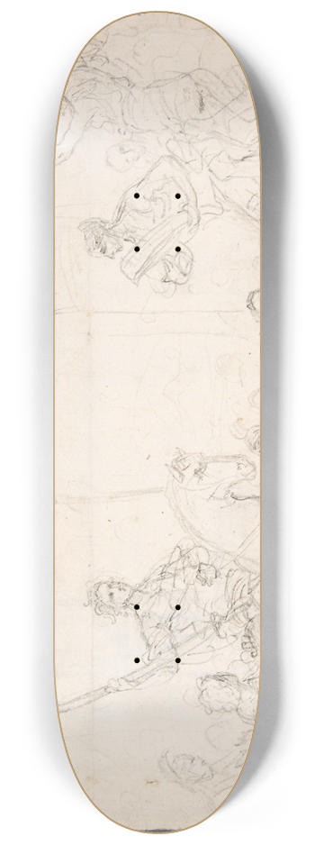 Francesco Solimena - The Triumph of David 8.25 inch art skate deck