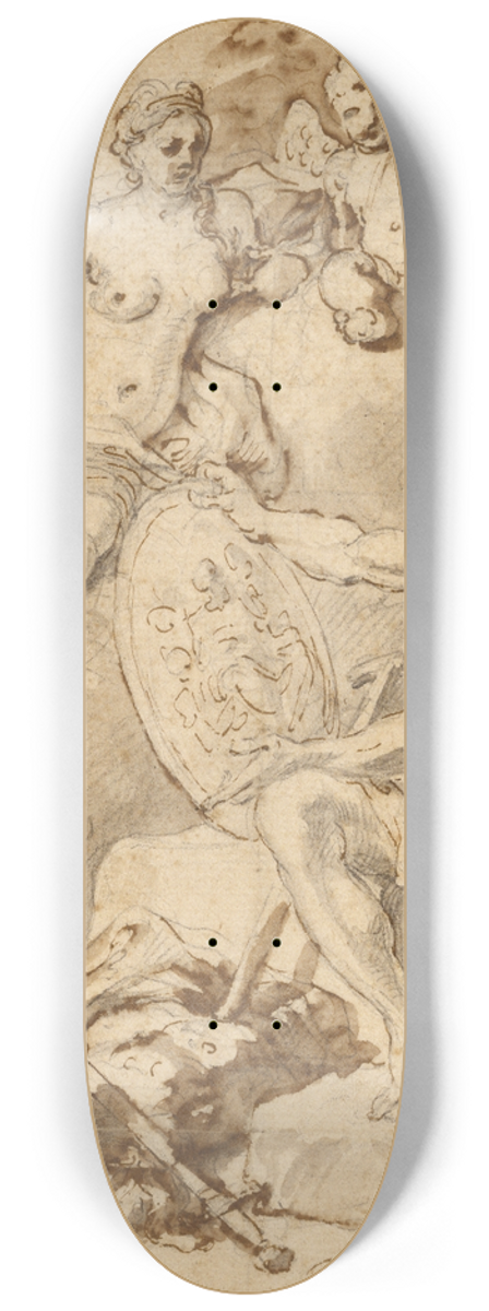 Francesco Solimena - Venus Receiving from Vulcan the Arms of Aeneas 8.25 inch art skate deck