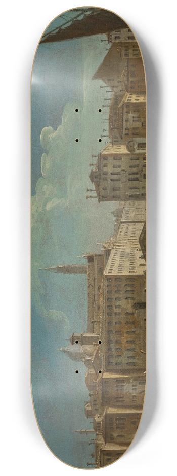 Francesco Tironi - A view of the Fondamente Nove with the Ponte dei Mendicanti, Venice 8.25 inch art skate deck