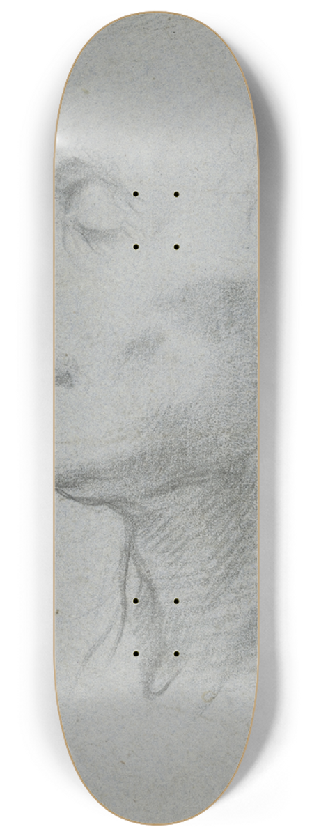 Francesco Vanni - Portrt eines Mannes mit geschlossenen Augen im Profil nach links 8.25 inch art skate deck