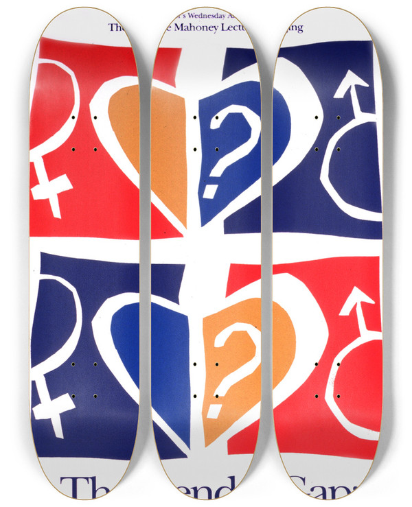 Triptych art skateboard deck of National Institutes Of Health The Gender Gap by National Institutes Of Health (1887)