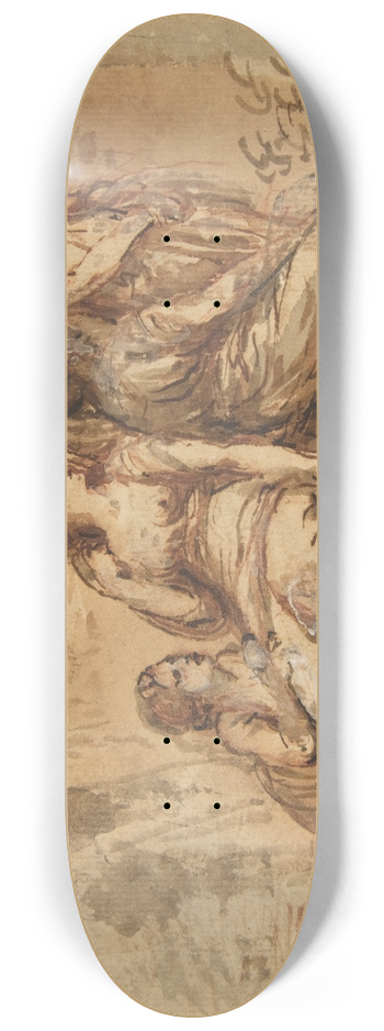 Francesco Zuccarelli - Five Young Women in a Landscape 8.25 inch art skate deck