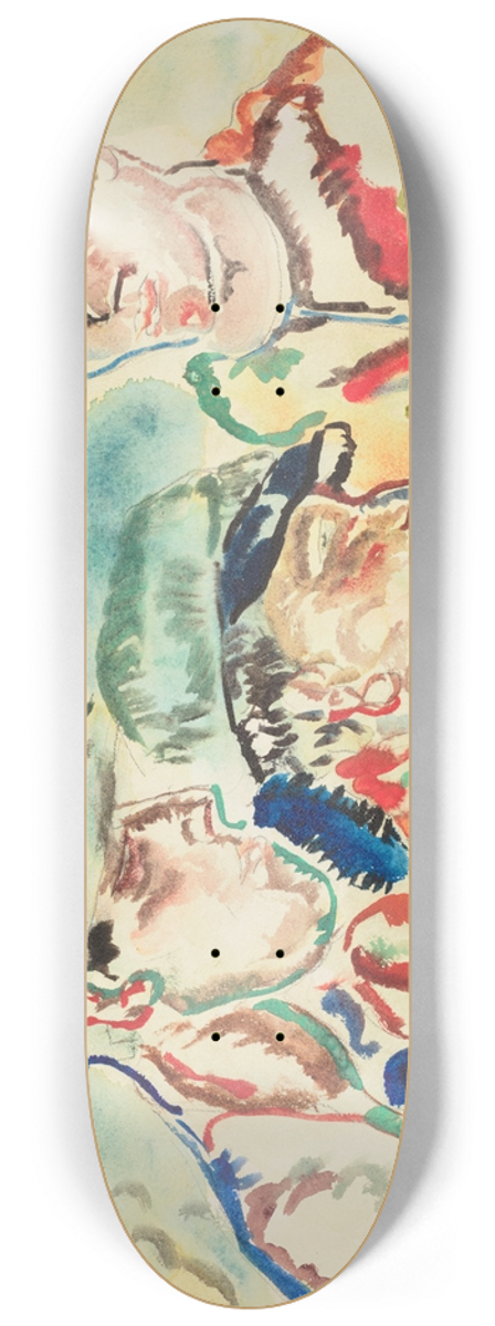 Frances Hodgkins - Three fisher boys 8.25 inch art skate deck