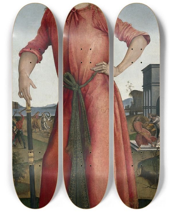 Triptych art skateboard deck of Master Of The Griselda Legend Joseph Of Egypt by Master Of The Griselda Legend (15-)