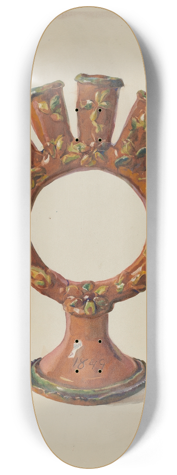 Frances Lichten - Pa. German Flower Holder 8.25 inch art skate deck