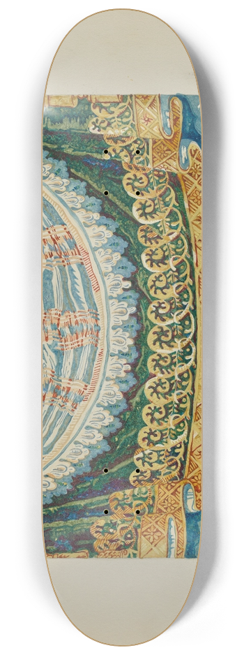 Frances Lichten - Wall Paper Border Design 8.25 inch art skate deck