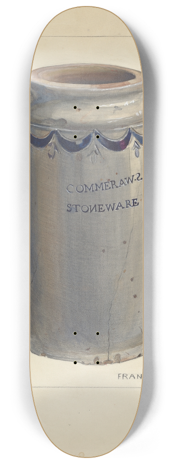 Francis Borelli - Stoneware Jar 8.25 inch art skate deck