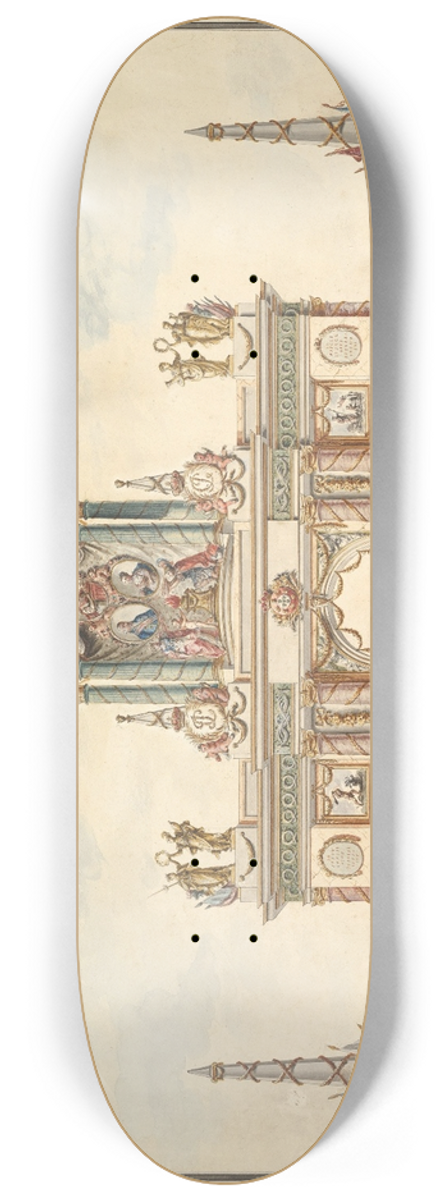 Francisco Antonio de Sousa - Triumphal Arch, April 1814 8.25 inch art skate deck