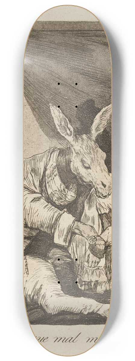 Francisco de Goya - De que mal morira (Of what ill will he die) 8.25 inch art skate deck