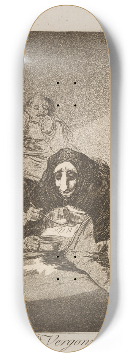 Francisco de Goya - El Vergonzoso. (The shamefaced one.) 8.25 inch art skate deck