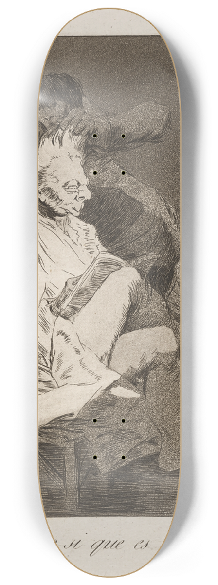 Francisco de Goya - Esto si que es leer. (That certainly is being able to read.) 8.25 inch art skate deck