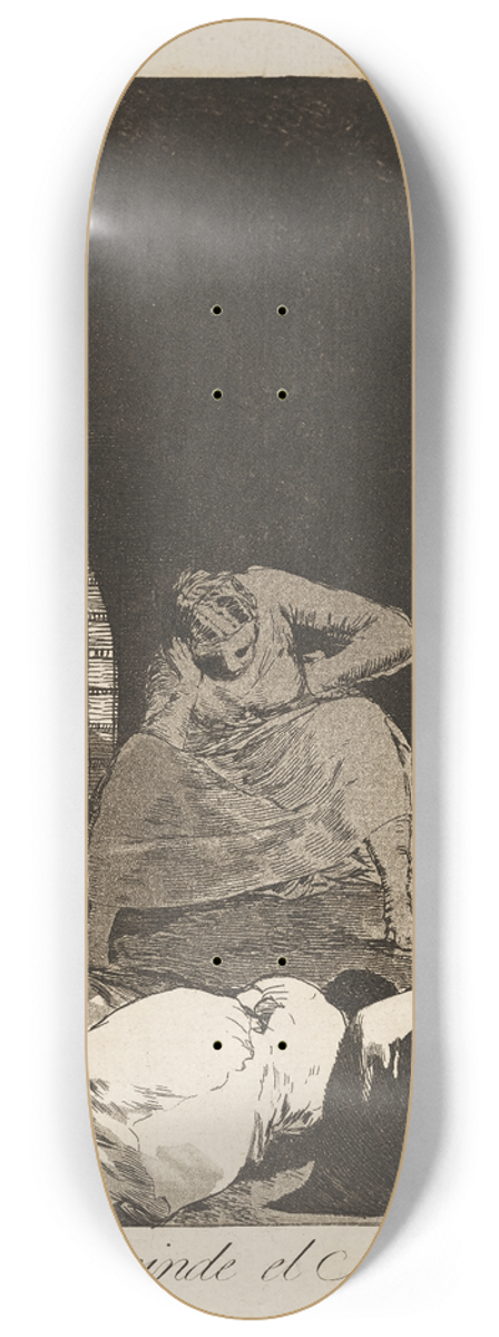 Francisco de Goya - Las rinde el Sueo. (Sleep overcomes them.) 8.25 inch art skate deck