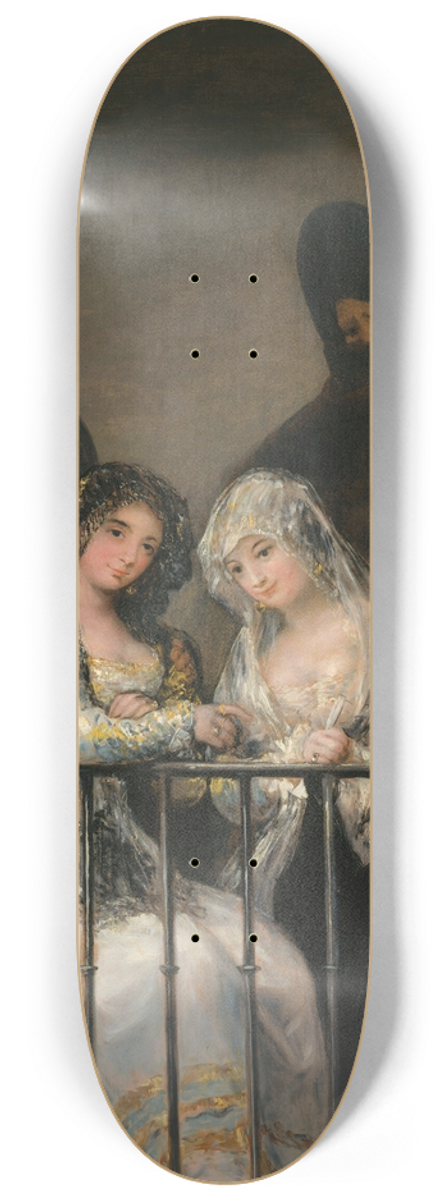Francisco de Goya - Majas on a Balcony 8.25 inch art skate deck