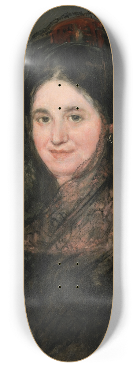 Francisco de Goya - Portrait of a Lady in a Black Mantilla 8.25 inch art skate deck