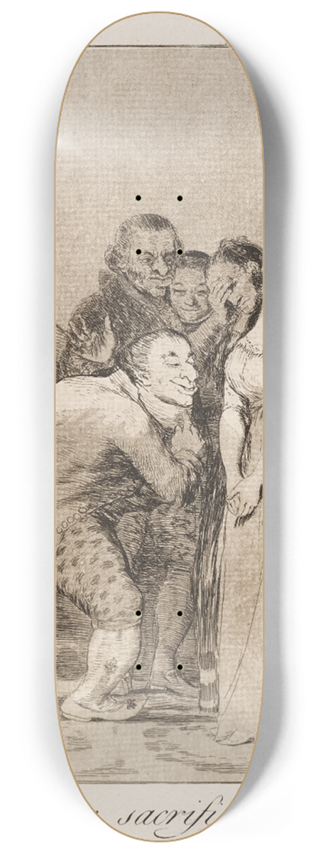 Francisco de Goya - Que sacrificio! (What a sacrifice!) 8.25 inch art skate deck