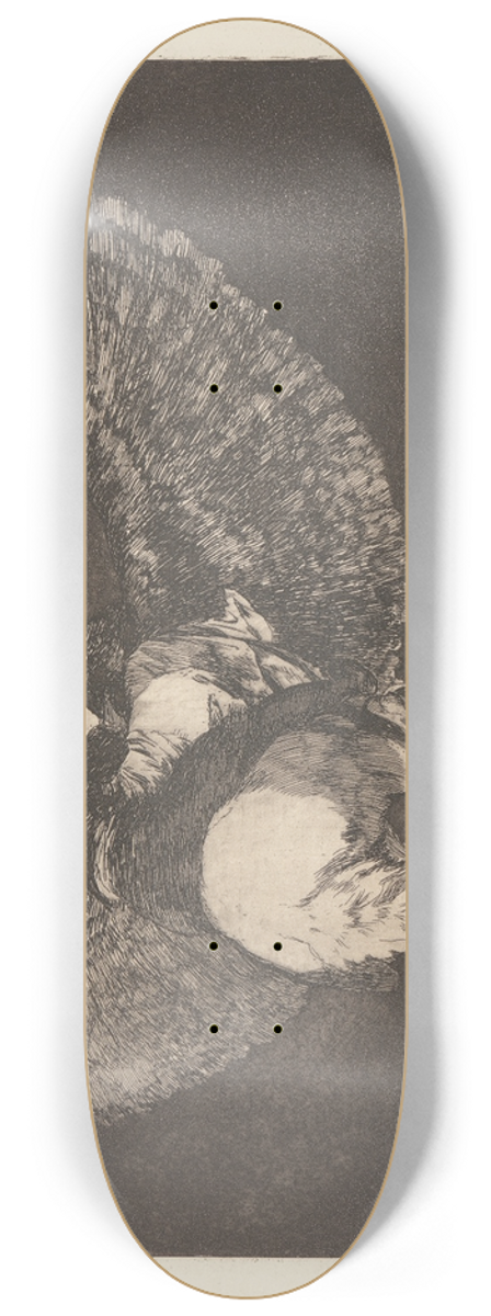 Francisco de Goya - Renounce the Friend Who Covers You with His Beak [Flying Folly] (Reniego al Amigo Que Cubre con las Alas y Muerde con el Pico [Disparate Volante]) 8.25 inch art skate deck