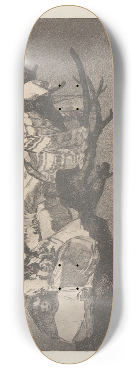 Francisco de Goya - To Go amongst the Branches, i.e. To Talk through Ones Hat [Ridiculous Folly] (Andarse por las Ramas [Disparate Ridiculo]) 8.25 inch art skate deck