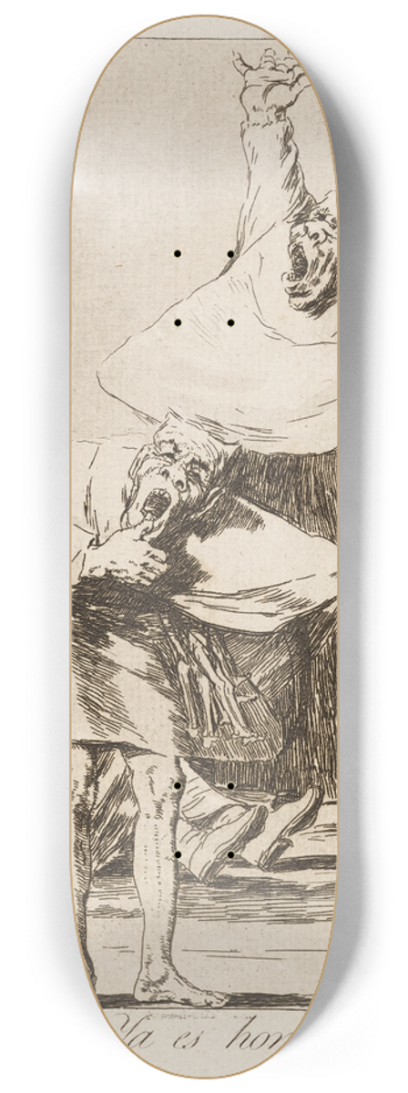 Francisco de Goya - Ya es hora. (It is time.) 8.25 inch art skate deck
