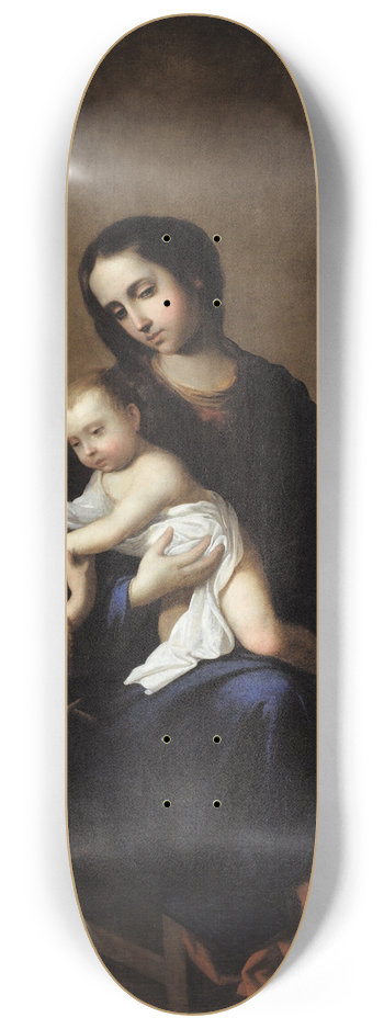 Francisco de Zurbarn - The Virgin And Child With The Infant St John The Baptist 8.25 inch art skate deck