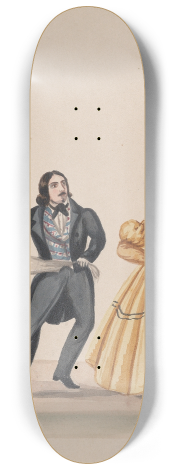 Francisco Fierro - A man and a woman dancing 8.25 inch art skate deck