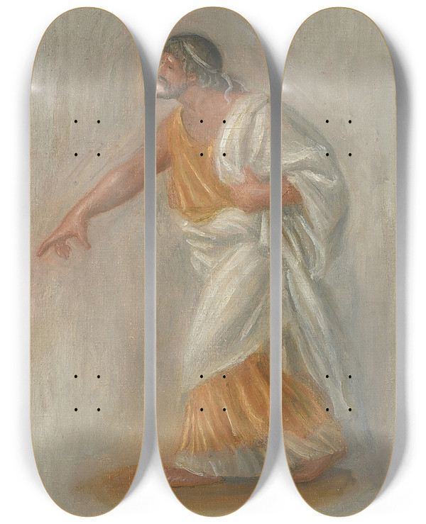 Triptych art skateboard deck of Pierreauguste Renoir Dipe Roi by Pierre-Auguste Renoir (1841-1919)