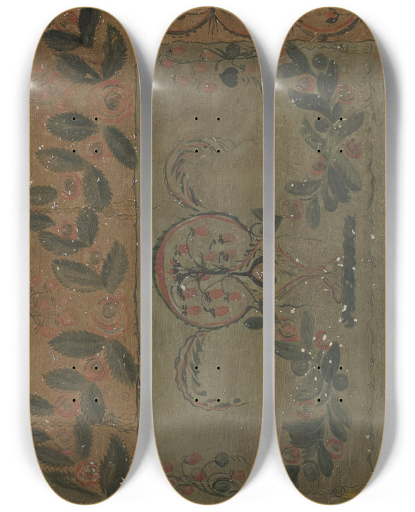 Triptych art skateboard deck of Martin Partyka Handpainted Wall_2 by Martin Partyka