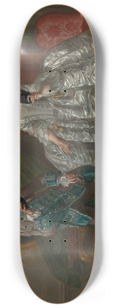 Francis Hayman - David Garrick and Mrs. Pritchard in Benjamin Hoadleys The Suspicious Husband 8.25 inch art skate deck