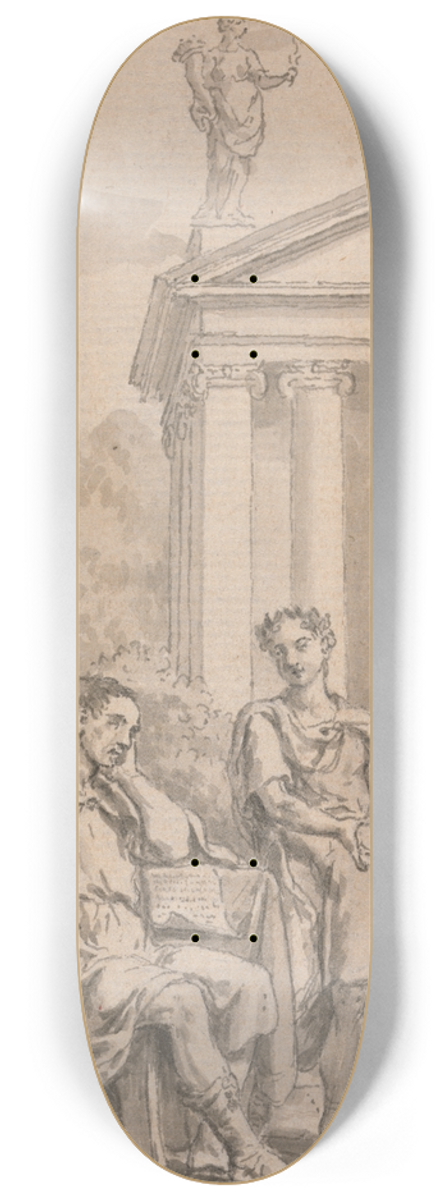 Francis Hayman - Messengers Before an Emperor 8.25 inch art skate deck