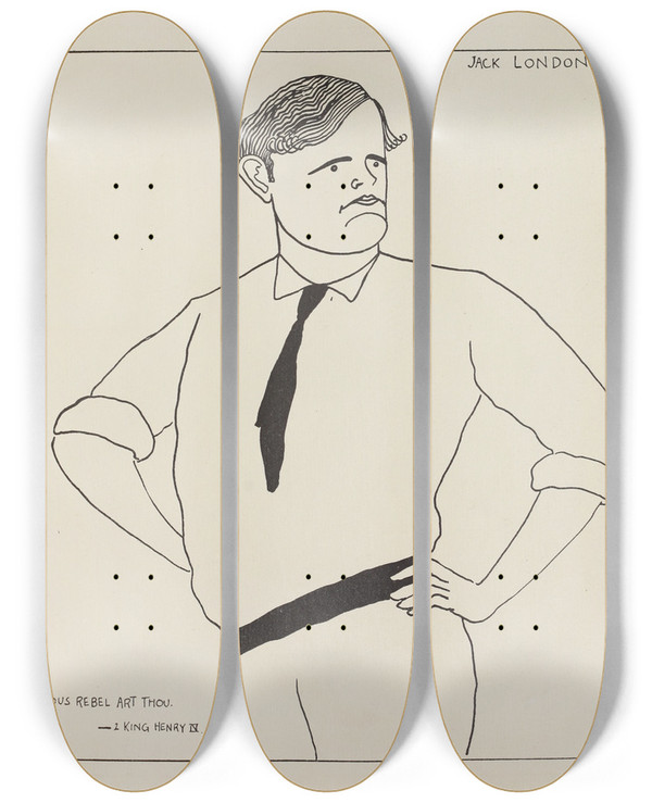 Triptych art skateboard deck of Carlo De Fornaro Mortals Immortals Pl35 by Carlo de Fornaro (1872-1949)