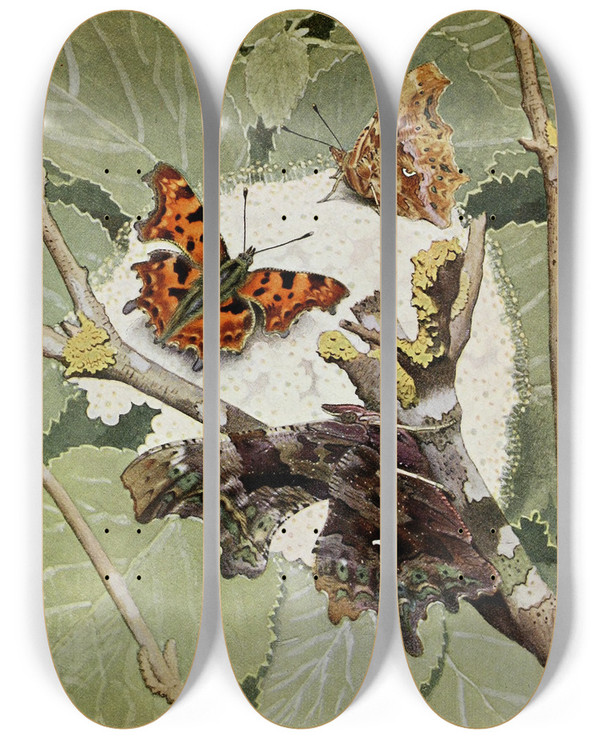 Triptych art skateboard deck of Paulandre Robert Le Gamma by Paul-Andre Robert (1901-1977)