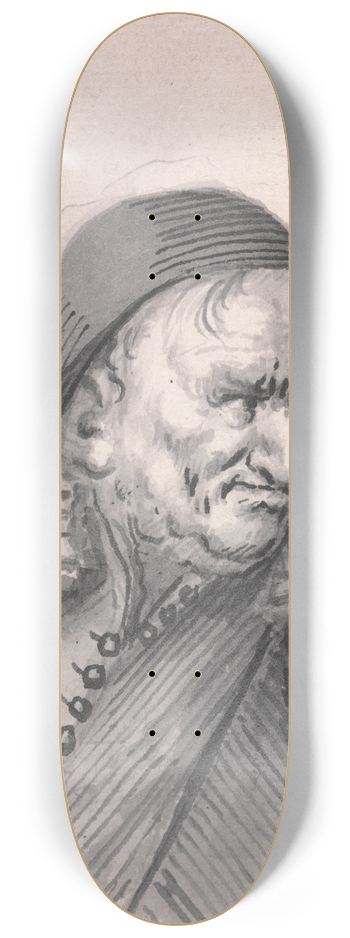 Francis Le Piper - A Sly Man in a Cap 8.25 inch art skate deck