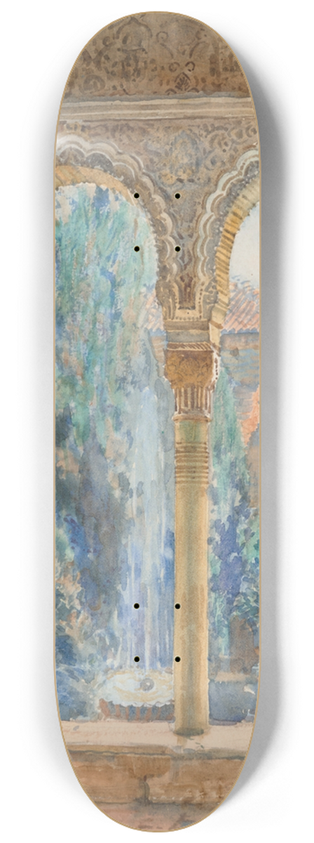 Francis Luis Mora - View of a courtyard 8.25 inch art skate deck