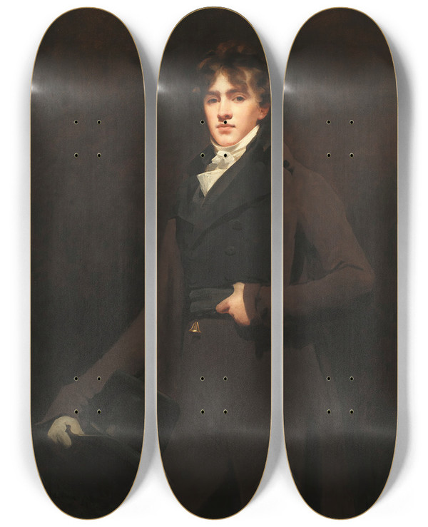 Triptych art skateboard deck of Sir Henry Raeburn Henry David Erskine Twelfth Earl Of Buchan by Sir Henry Raeburn (1756-1823)