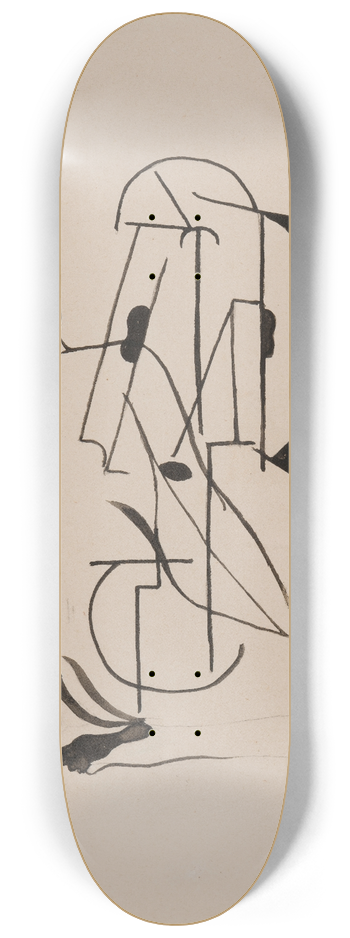 Francis Picabia - Sans titre ou Nu  la guitare 8.25 inch art skate deck