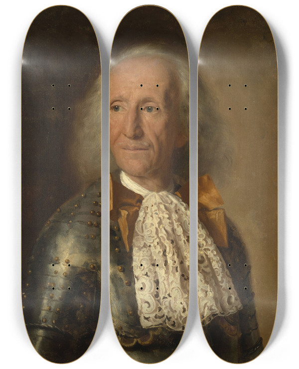 Triptych art skateboard deck of Jacob Ferdinand Voet Portrait Of Duke Orazio Archinto 16111683 by Jacob Ferdinand Voet (1639-1700)