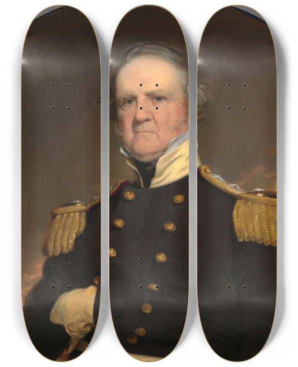 Triptych art skateboard deck of Robert Walter Weir Winfield Scott_2 by Robert Walter Weir (1803-1889)